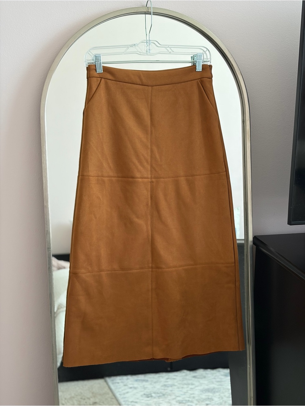 Classic Camel Midi Skirt